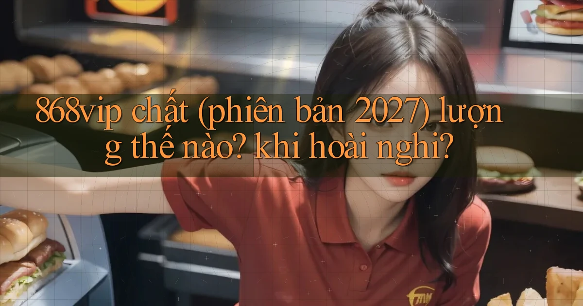 868vip chất (phiên bản 2027) lượng thế nào khi hoài nghi