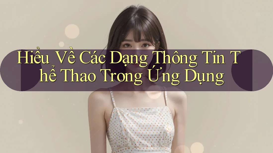 Hiểu Về Các Dạng Thông Tin Thể Thao Trong Ứng Dụng