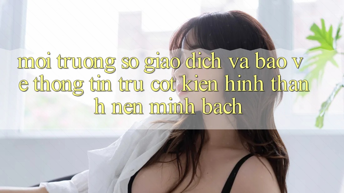 Môi trường số Giao Dịch Và Bảo vệ thông tin: Trụ Cột Kiến hình thành Nên Minh bạch